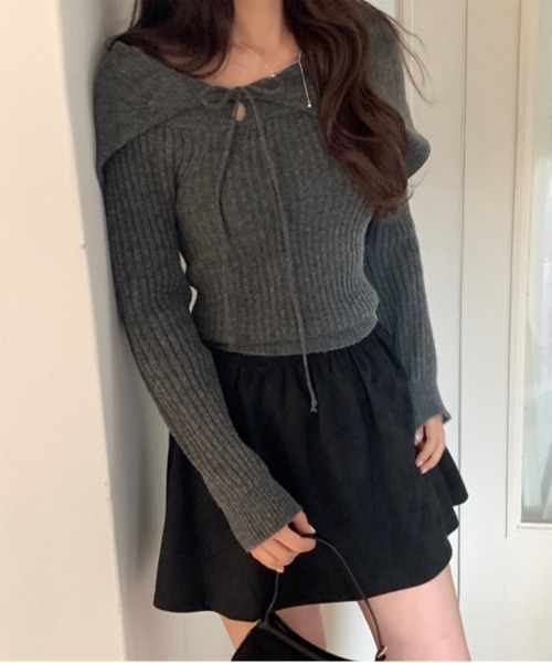 「by muni:r」 長袖ニット FREE アイボリー レディース_画像9