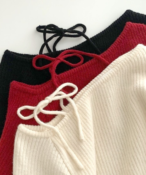 「Riff」 長袖ニット FREE アイボリー レディース_画像2