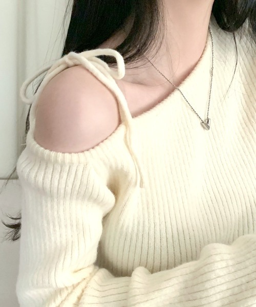 「Riff」 長袖ニット FREE アイボリー レディース_画像7