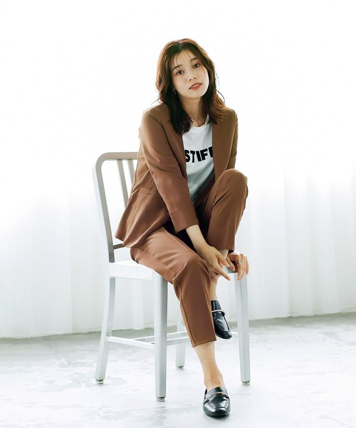 「Emilyan」 パンツスーツ M チャコールグレー レディース_画像7