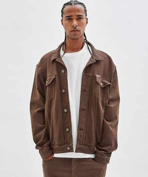 GUESS USAブラウン クラックレザージャケット GUESS USA Brown & Orange Varsity Leather Bomber Jacket GUESS