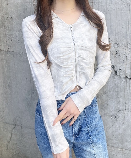 トップス 335 Half Zip Knit Top | ALEXIA STAM
