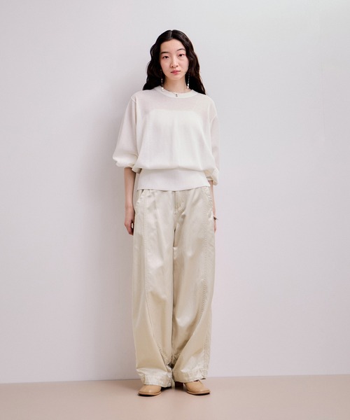 ADAM ET ROPE'(アダムエロペ) パンツ ピグメントダイエッグパンツ ADAM ET ROPE'(アダムエロペ) パンツ ピグメントダイエッグパンツ