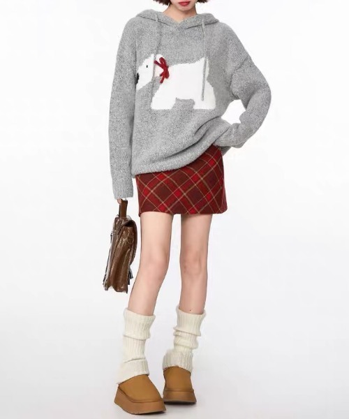 「GEMEDA」 長袖ニット M ネイビー レディース_画像5