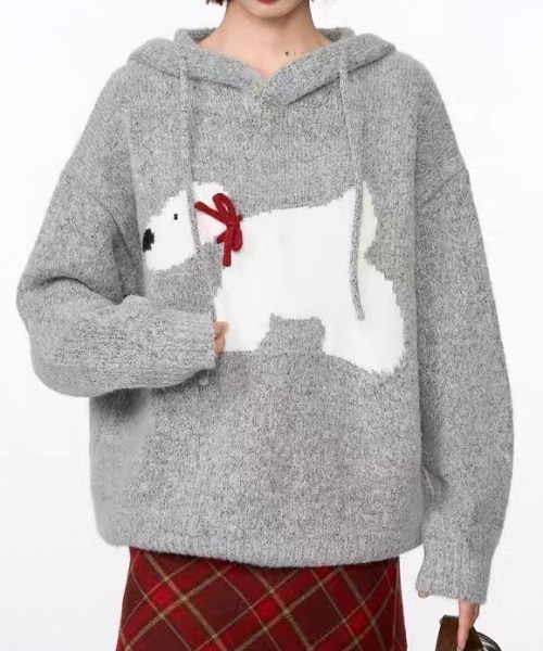 「GEMEDA」 長袖ニット M ネイビー レディース_画像7