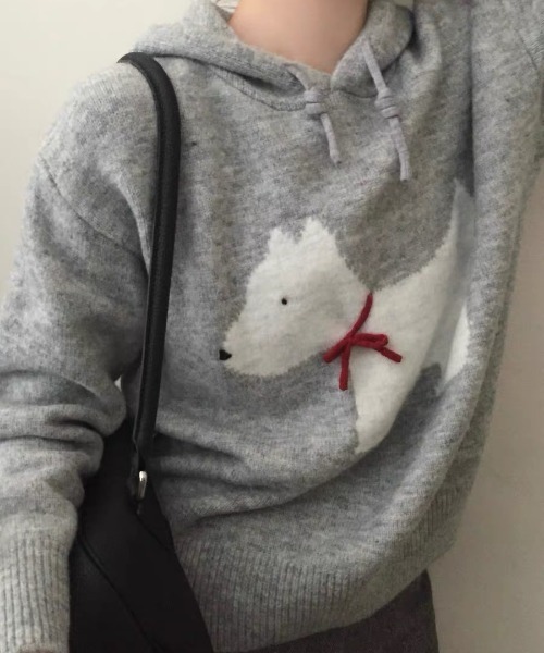 「GEMEDA」 長袖ニット M ネイビー レディース_画像8