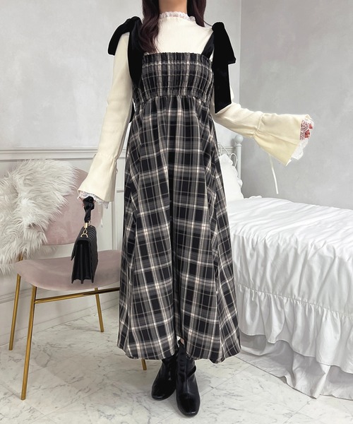 「apres jour」 キャミソールワンピース X-LARGE ボルドー レディース_画像2