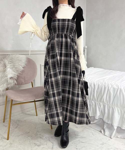 「apres jour」 キャミソールワンピース X-LARGE ボルドー レディース_画像3
