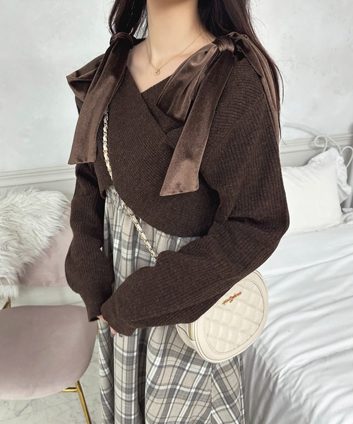 「apres jour」 キャミソールワンピース X-LARGE ボルドー レディース_画像5
