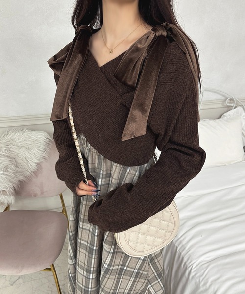 「apres jour」 キャミソールワンピース X-LARGE ボルドー レディース_画像6