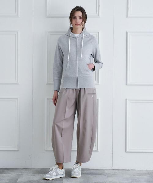 パーカー 「春夏/寒暖差対応/ウォッシャブル」ライト裏毛フーディー レディースの画像
