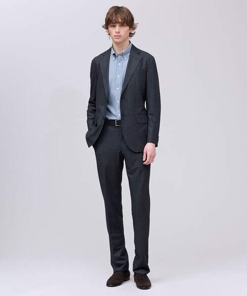 スラックス 夏に嬉しい6つの高機能「J.PRESS-POOL WOOL」「セットアップ対応」ジャージーセットアップ スラックス メンズの画像