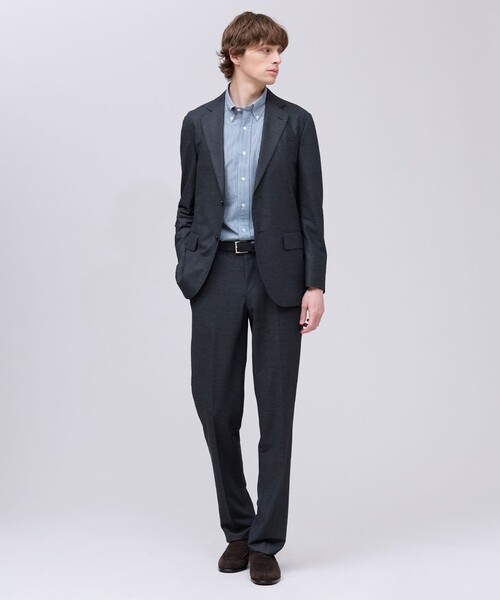 スラックス 夏に嬉しい6つの高機能「J.PRESS-POOL WOOL」「セットアップ対応」ジャージーセットアップ スラックス メンズの画像