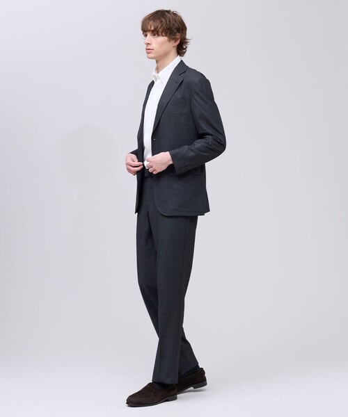 スラックス 夏に嬉しい6つの高機能「J.PRESS-POOL WOOL」「セットアップ対応」ジャージーセットアップ スラックス メンズの画像