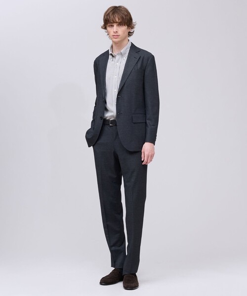 スラックス 夏に嬉しい6つの高機能「J.PRESS-POOL WOOL」「セットアップ対応」ジャージーセットアップ スラックス メンズの画像
