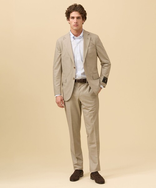 スラックス 夏に嬉しい6つの高機能「J.PRESS-POOL WOOL」「セットアップ対応」ジャージーセットアップ スラックス メンズの画像