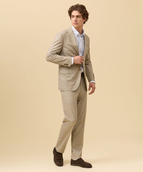 スラックス 夏に嬉しい6つの高機能「J.PRESS-POOL WOOL」「セットアップ対応」ジャージーセットアップ スラックス メンズの画像