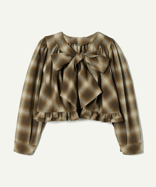 「leinwande」 長袖ブラウス FREE ブラウン レディース_画像2