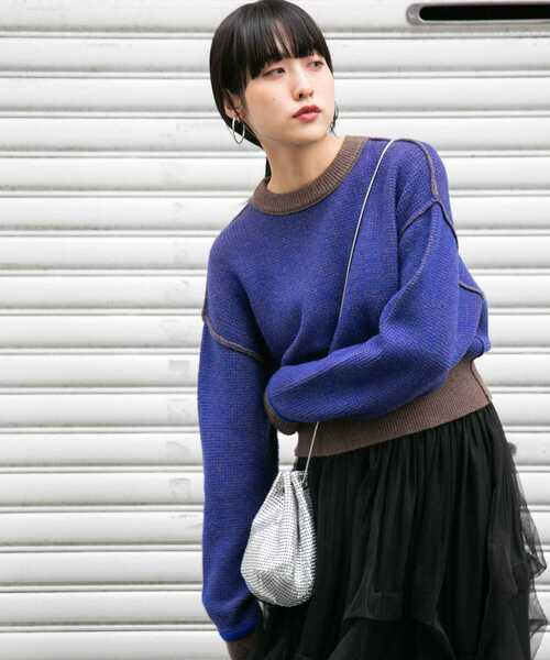 「KBF」 長袖ニット ONE ピンク系その他 レディース_画像3