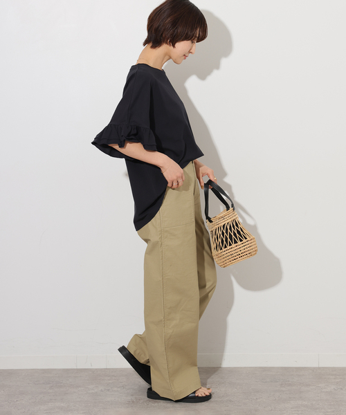 tシャツ 「追加」コットンダブルフリルTEE レディースの画像