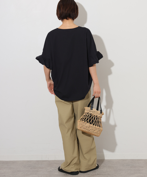 tシャツ 「追加」コットンダブルフリルTEE レディースの画像