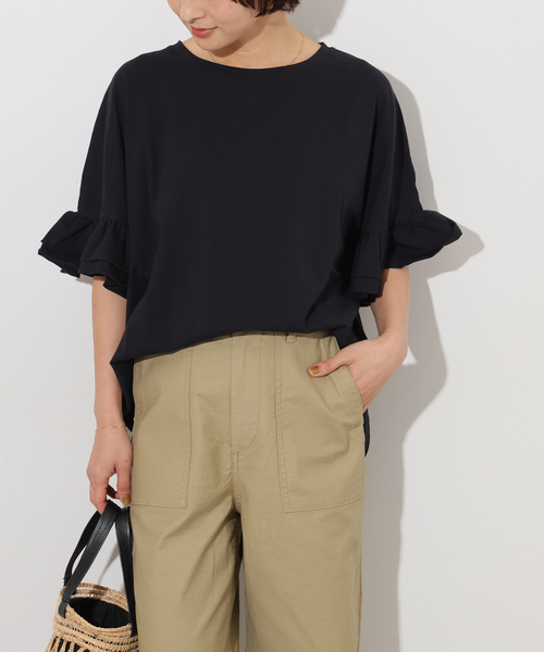 tシャツ 「追加」コットンダブルフリルTEE レディースの画像