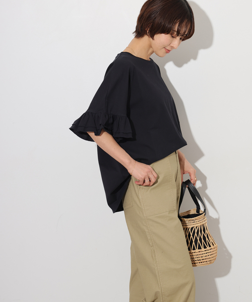 tシャツ 「追加」コットンダブルフリルTEE レディースの画像