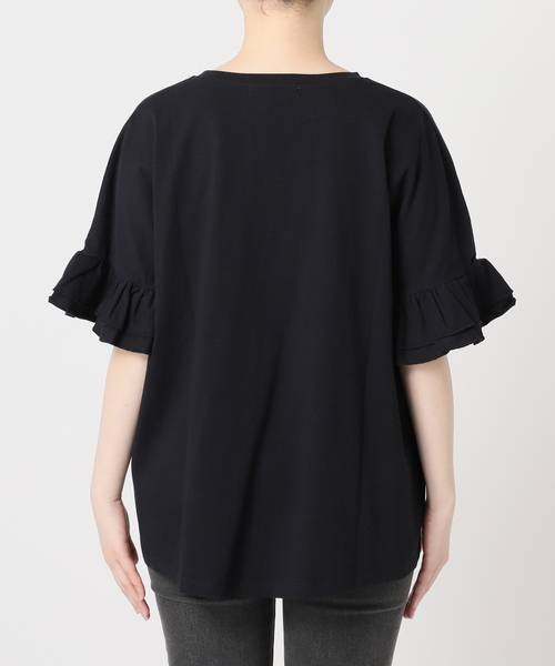 tシャツ 「追加」コットンダブルフリルTEE レディースの画像