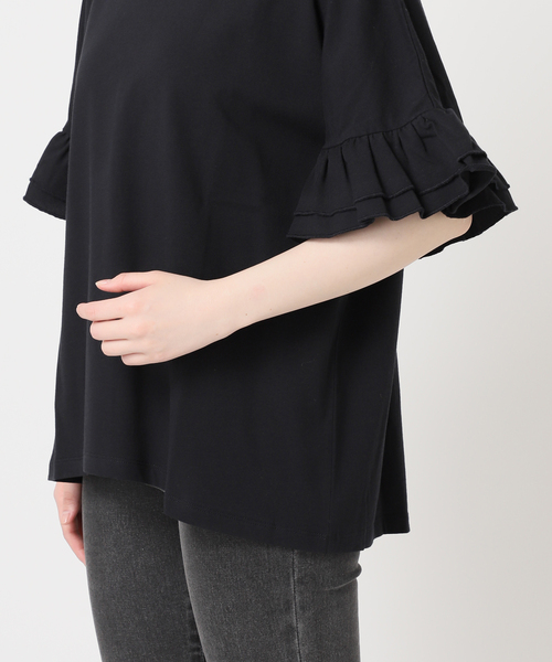 tシャツ 「追加」コットンダブルフリルTEE レディースの画像
