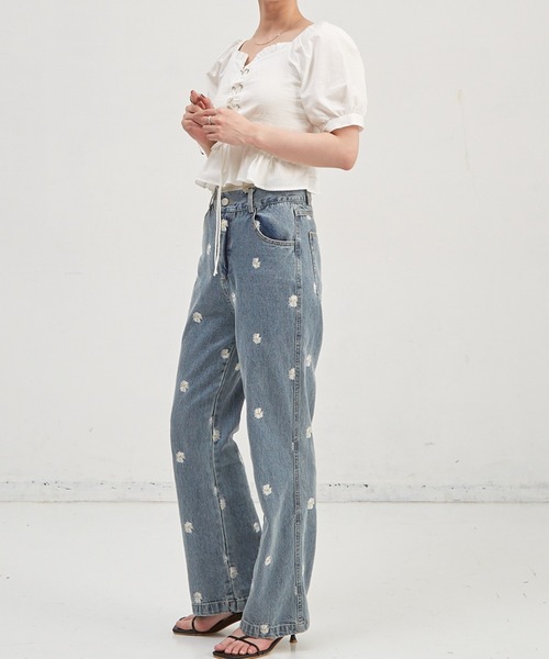「paravion」 デニムパンツ MEDIUM ブルー レディース_画像5