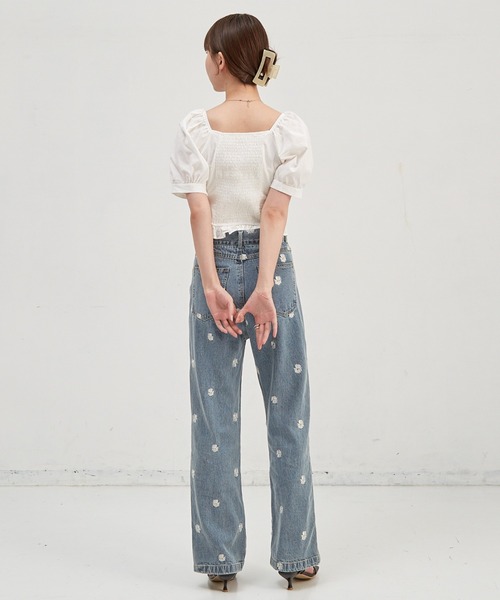 「paravion」 デニムパンツ MEDIUM ブルー レディース_画像7