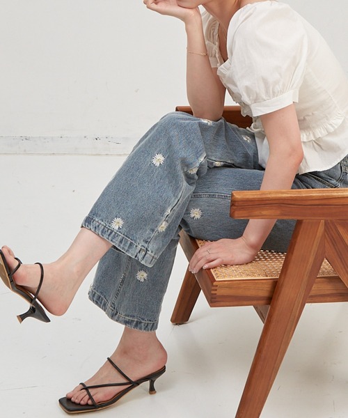 「paravion」 デニムパンツ MEDIUM ブルー レディース_画像8
