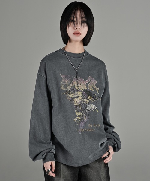 バックパック adrer tシャツ アドラー 服 ロゴ heavy weight graphic line stone T shirt ヘビーウェイトグラフィック ラインストーンTシャツ