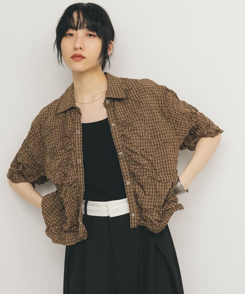 「KBF」 半袖シャツ ONE ホワイト レディース_画像9