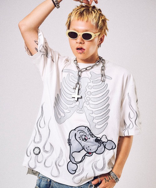 GALFY（ガルフィー） tシャツ 「GALFY/ガルフィー」骨が見えしTシャツ 
