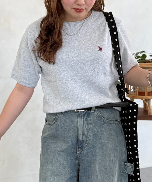 美品 POlo 半袖ニットセーター U.S. POLO ASSN.（ユーエスポロアッスン） ニット セーター 「U.S.