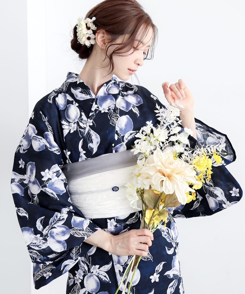 着物・浴衣 C^ - ^ KIMONOMACHI uvカット 浴衣 「接触冷感」レディース浴衣2点セット