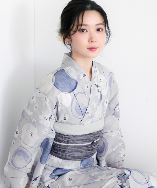KIMONOMACHI uvカット 浴衣 「接触冷感」レディース浴衣2点セット