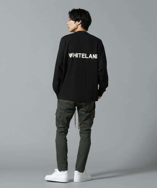 「WHITELAND」 長袖Tシャツ SMALL ホワイト メンズ_画像4