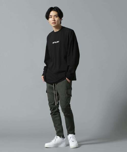 「WHITELAND」 長袖Tシャツ SMALL ホワイト メンズ_画像5
