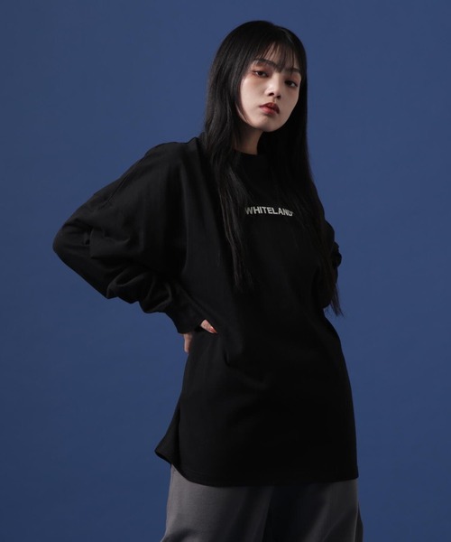 「WHITELAND」 長袖Tシャツ SMALL ホワイト メンズ_画像6