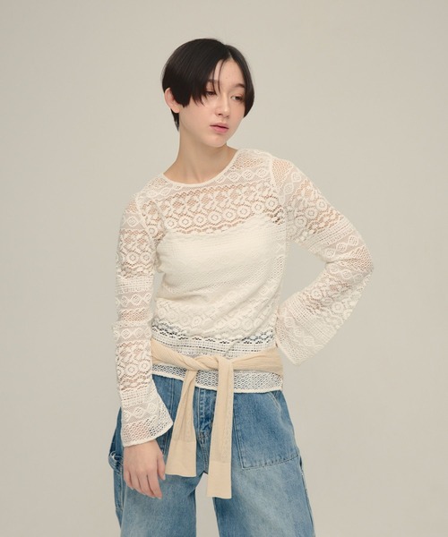 tシャツ 「eL」2way Lace Pullover/643997 レディース : ZOZOTOWN 