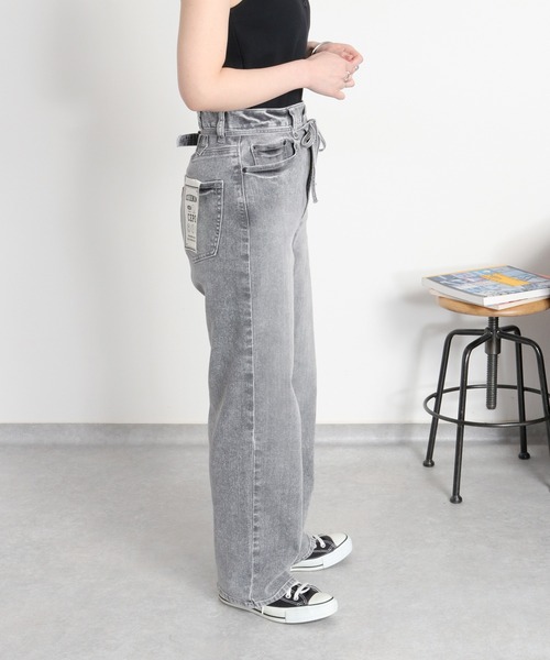 ジーンズ デニム デニムパンツ 「接触冷感 / UVカット」ICE ハイスタンダードストレートデニムパンツ レディース