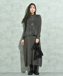 ワンピース シャギーニットセットワンピースの詳細画像1