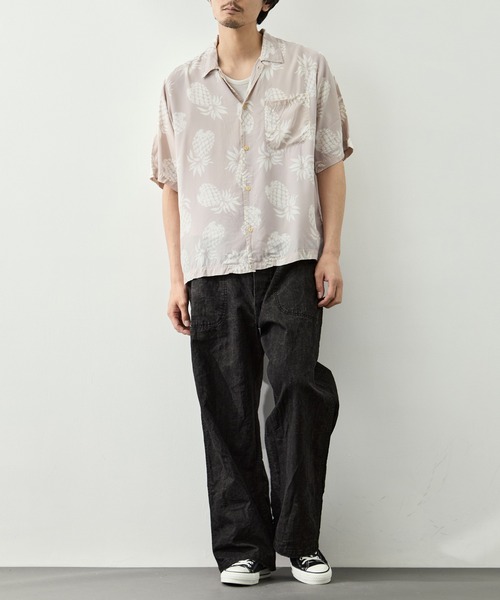 スラックス 「orSlow/オアスロウ」WWII 40S U.S NAVY SUMI COATED LINEN UTILITY TROUSERS メンズの画像