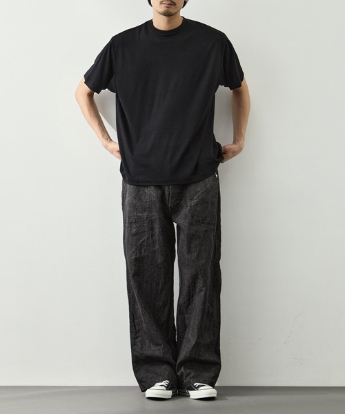スラックス 「orSlow/オアスロウ」WWII 40S U.S NAVY SUMI COATED LINEN UTILITY TROUSERS メンズの画像