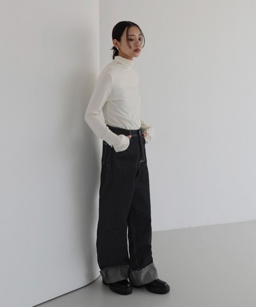 「hellam」 デニムパンツ SMALL ブラック レディース_画像5