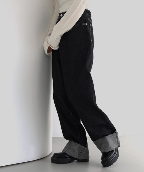 「hellam」 デニムパンツ SMALL ブラック レディース_画像6