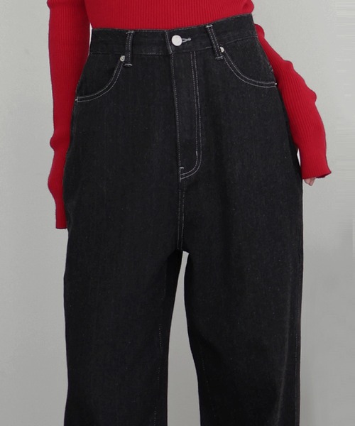 「hellam」 デニムパンツ SMALL ブラック レディース_画像8