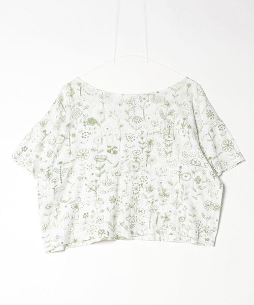 mina perhonen（ミナペルホネン） 花柄半袖Tシャツ 38 グリーン